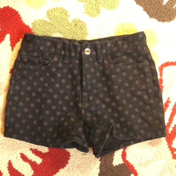 Alexa Chung Madewell Polka Dot Denim Shorts - Picture 1 of 7